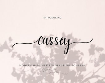 Cassey Schreibschrift: Moderne Kalligraphie (TTF, OTF) (Digitaler Download)