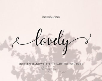 Geschwungene Schriftarten, Stickschriftarten, Cricut Schriftart, Kalligraphie Schriftart, digitale Schriftart, handgeschriebene Schriftart, Einladungsschrift, Skriptschrift, Procreate Schriftart