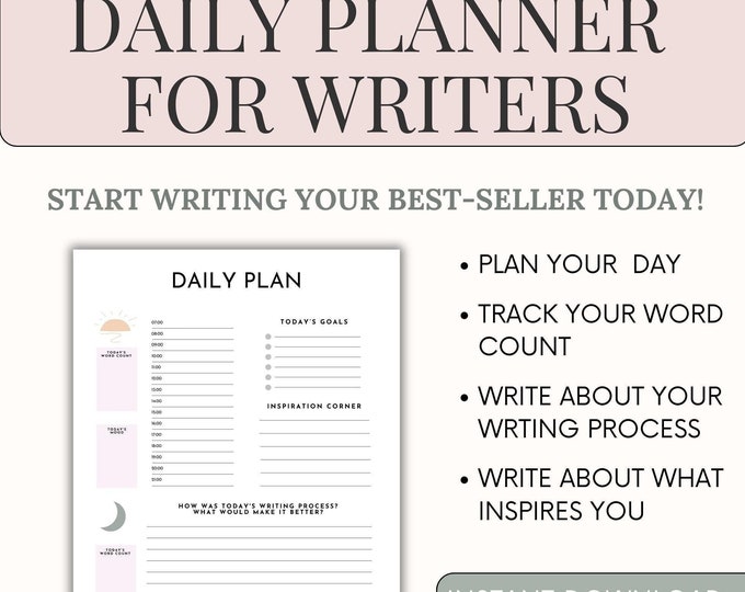 Daily Planner for Writers