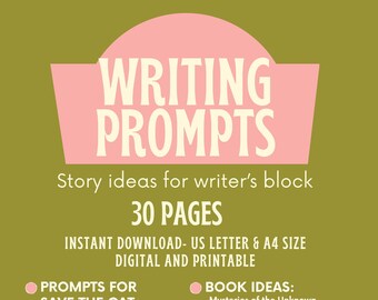 Writing Prompts Workbook, Creative Writing with Romance Fiction and Story Ideas Prompts, Story Starters and Writing Exercises, Save the Cat