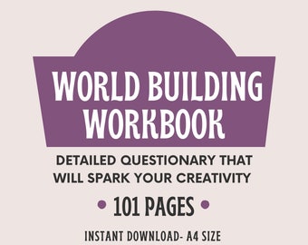 Fantasy World Building, World Building Worksheet, Fantasy World Builder, Writing Guide Book, Fantasy World Planner, Printable World Building