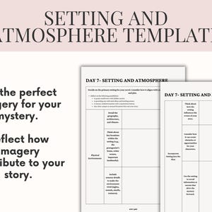 Murder Mystery Book Planner | Fillable Novel Planner Book Outline & Writing Worksheets | Mystery Writing Workbook for Crime Writers | Thriller Novel Plan & Book Series Planner