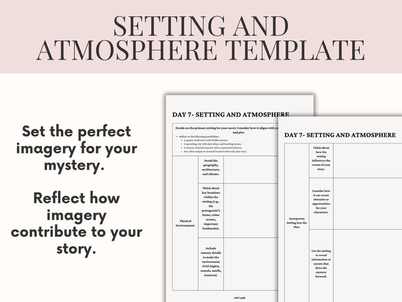 Murder Mystery Book Planner | Fillable Novel Planner Book Outline & Writing Worksheets | Mystery Writing Workbook for Crime Writers | Thriller Novel Plan & Book Series Planner