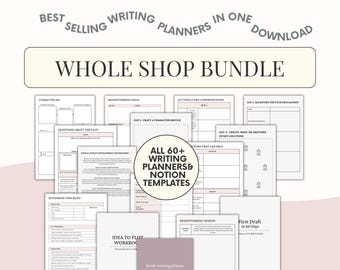 Roman-Schreibplan-Bundle: Autorenbuch-Gliederung, Plotting-Werkzeuge, Charakter-Profile (Wunderladen-Bundle)