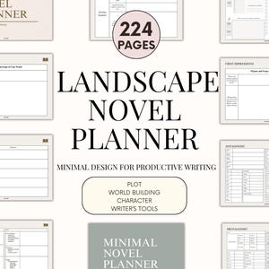 Novel Planner Character Sheet Writing Planner Profile Workbook Novel Outline Template World Building Author Writing Template