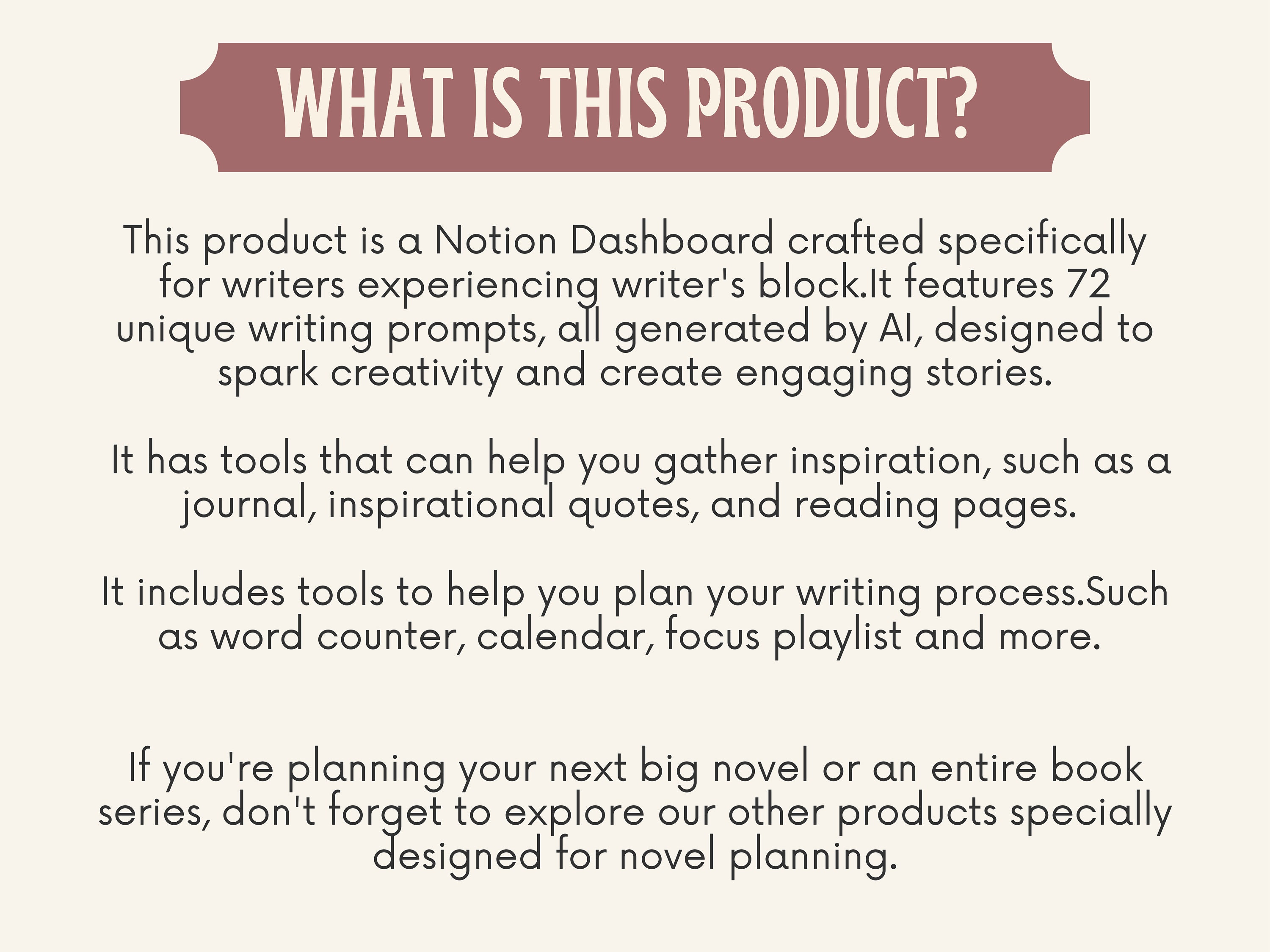 Writing Prompts Notion Template for Fiction Authors Notion Etsy