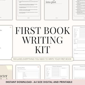 First Book Writing Kit: Novel Outline Plot Planner (Printable PDF)