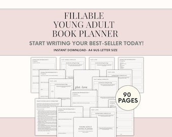 Young Adult Novel Planner: Author Workbook, Plot and Character Development, Write a Book Plot Mapping