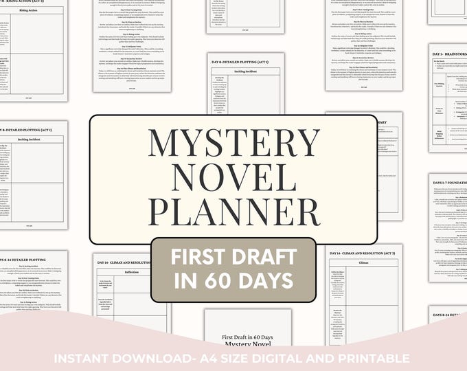 Mystery Novel Planner- First Draft in 60 Days