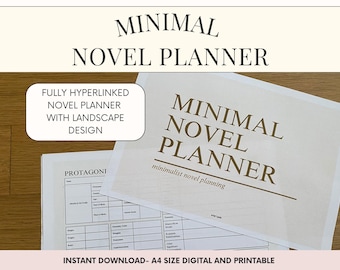 Novel Writing Planner: Character Profile Sheets, World Building Template, Author Planner, Book Outline