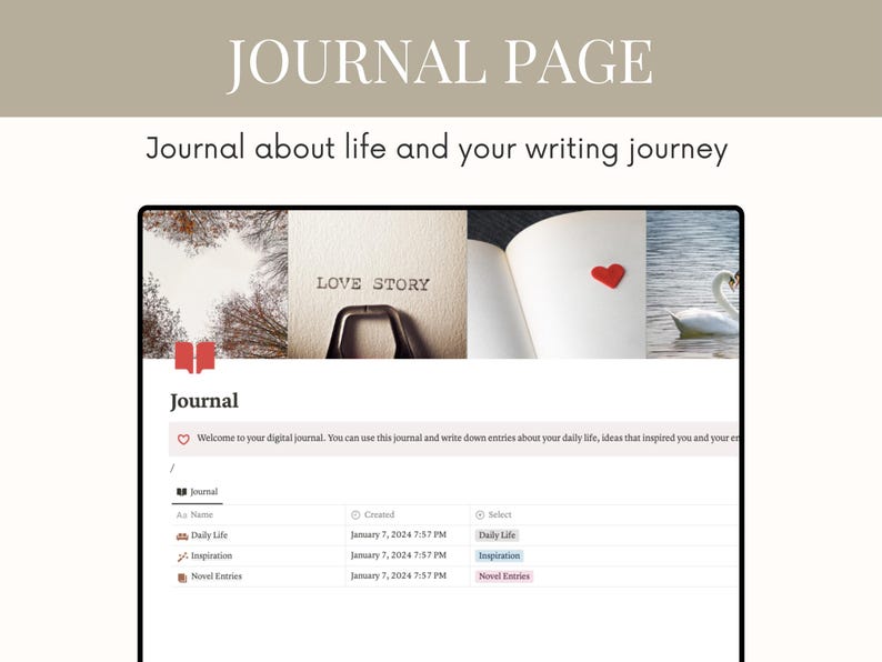 Romance Novel Notion Planner for Authors Romance Book Planner Romance Writing Workbook Guide to Writing a Bestselling Love Novel Planner