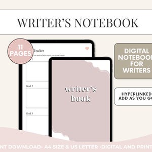 Diario del escritor / Diario del autor / Cuaderno del escritor Escritor Estético / Regalo para escritores / Escritura creativa / Regalos de ratón de biblioteca