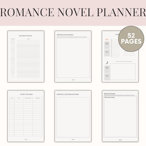 Fillable Fantasy Romance Novel Planner Kit World Building Workbook | Author Resource Writing Templates | Romance Story Planner | Romance Writing  Worksheets