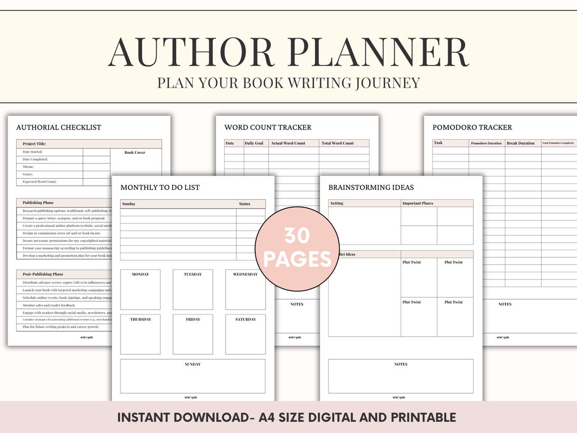 Author Planner: Write a Book, Daily Writing Plan, Word Counter ...