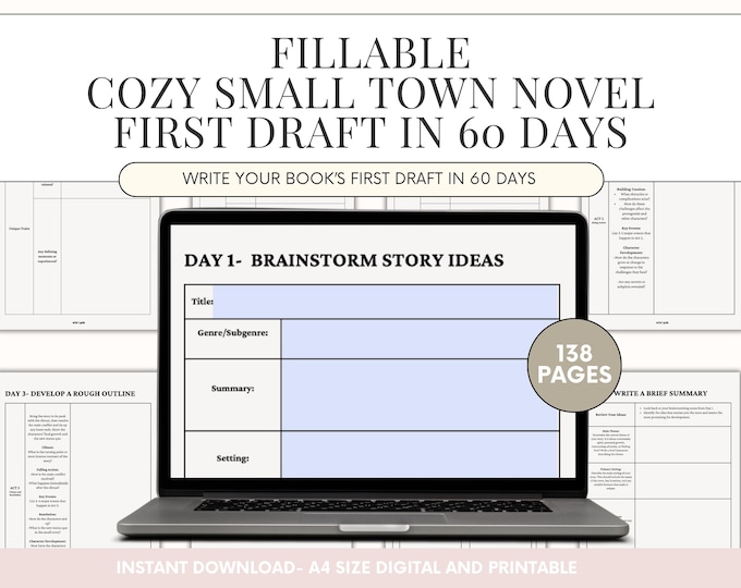 Fillable Cozy Small Town Novel Planner