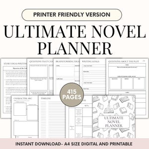 Roman Schreibplan: Template für einen Autoren Plan, Ein Buch schreiben (druckerfreundlich)