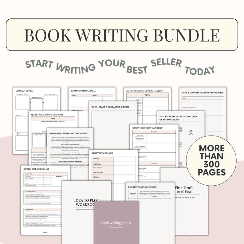 Novel Writing Planner, Author Book Planner for Novel Plotting, Write novel outline, Book Writing Planner, Novel Writing Prep Story Planner Character Chart Nanowrimo Planner