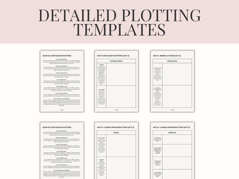 Murder Mystery Book Planner | Fillable Novel Planner Book Outline & Writing Worksheets | Mystery Writing Workbook for Crime Writers | Thriller Novel Plan & Book Series Planner