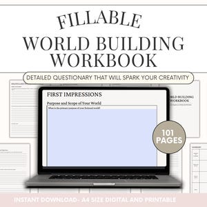 Fillable World Building Worksheet, Fantasy world building template, Build your own world, World building templates, World building workbook