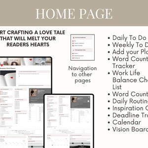 Romance Novel Notion Planner for Authors Romance Book Planner Romance Writing Workbook Guide to Writing a Bestselling Love Novel Planner