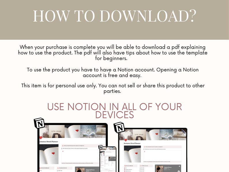 Romance Novel Notion Planner for Authors Romance Book Planner Romance Writing Workbook Guide to Writing a Bestselling Love Novel Planner