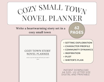 Cozy Small Town Novel Planner: Writing Worksheets, Book Planning Organizer