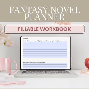 Fantasy Novel Planner: World Building, Magic Systems Workbook, Author Fiction Plan (Fillable PDF)