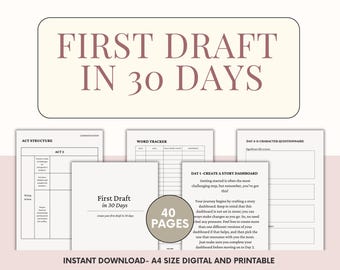 First Draft in 30 Days Novel Workbook