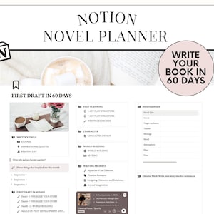 Plantilla de planificación de libros para escritores: preparación guiada de novelas, esquema de trama, escritura de una novela en 60 días