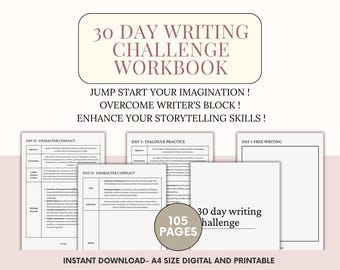 30 Day Writing Challenge Workbook