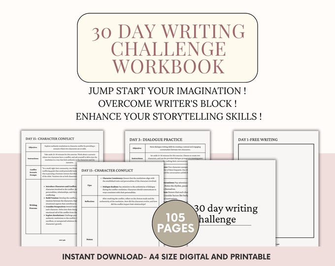 30 Day Writing Challenge Workbook