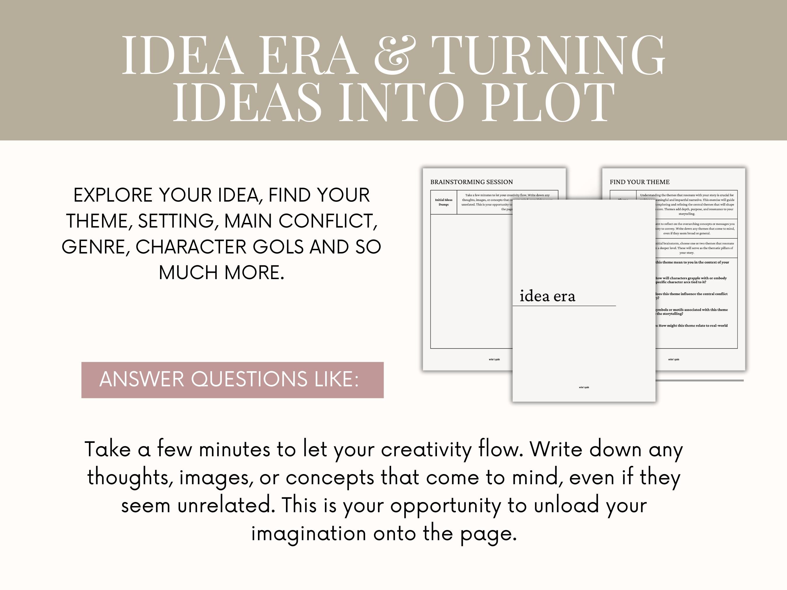 Novel Planning Workbook: Idea to Plot, Book Outline Planner, Character ...