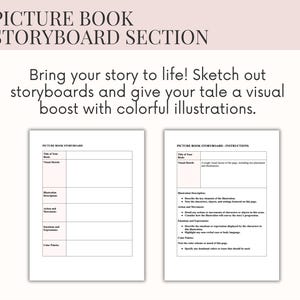 Children's Book Planner: Book Storyboard, Children Novel Writing ...