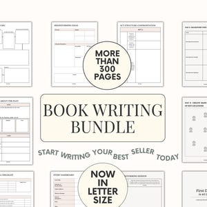 Zestaw do pisania książek: Planer powieści, Konspekt opowieści autora, Wykres postaci, Zestaw do pisania powieści