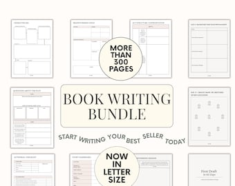 Book Writing Bundle: Novel Planner, Author Story Outline, Character Chart, Write a Novel Kit
