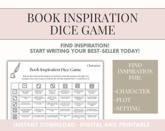 Book Writing Game- Dice