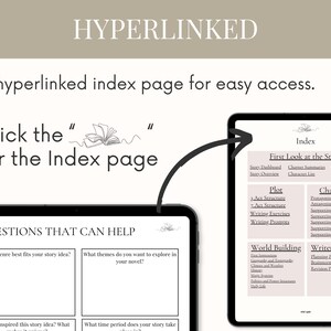 Novel Planner Detailed Digital and Printable Novel Planner World Building Character Creation Workbook Writing Prompts Plot Workbook for writers author planner