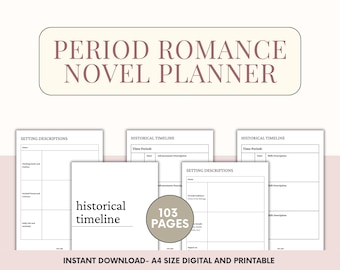 Period Romance Novel Planner