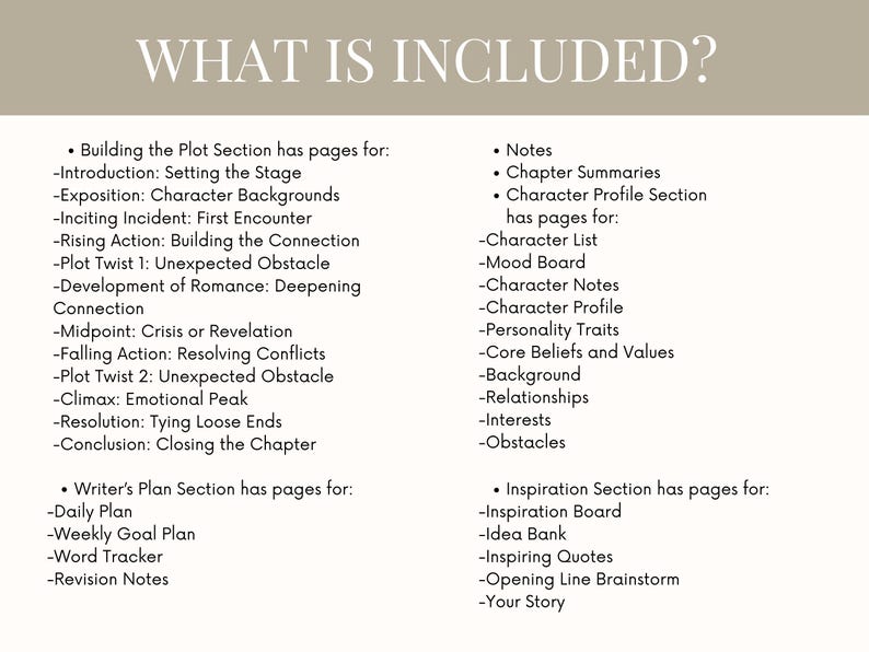 Romance Novel Planner  Novel Outline Workbook for Romance Authors Novel Planner Workbook How to Write a Romance Novel Story Template