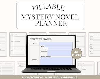 Fillable Mystery Novel Planner
