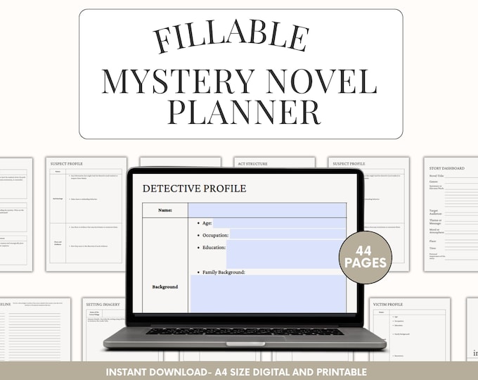 Fillable Mystery Novel Planner