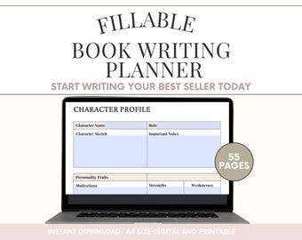 Fillable Book Writing Planner