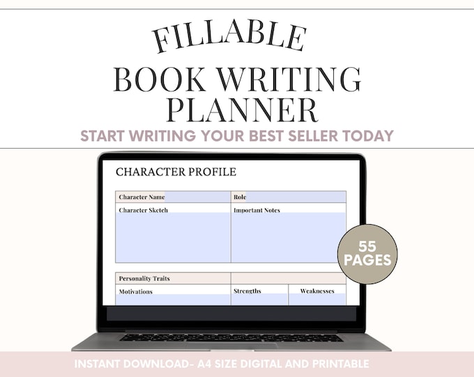 Fillable Book Writing Planner