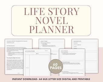 Life Story Novel Planner: Writer's Workbook Template, Biography Planner, Write a Book
