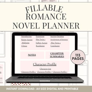 Planificador de novelas románticas: Plantilla de historia de amor, cuaderno de trabajo de trama romántica (rellenable)