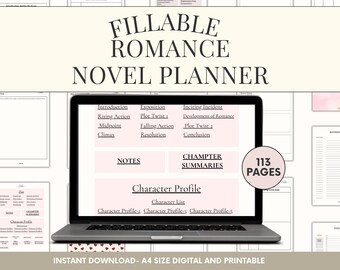 Fillable Romance Novel Planner