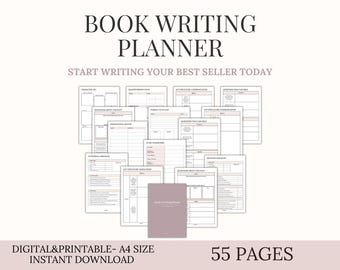 Planner voor het schrijven van boeken: overzicht auteur, voorbereiding nieuw plot, creatie personage