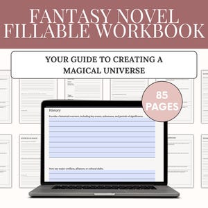 Planejador de Romances de Fantasia: Construção de Mundos, Livro de Exercícios sobre Sistemas Mágicos, Plano de Ficção do Autor (PDF Preenchível)