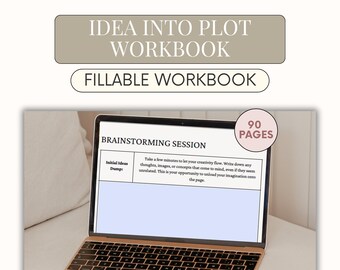 Novel Writing Planner: Idea to Plot Workbook (Digital & Fillable)