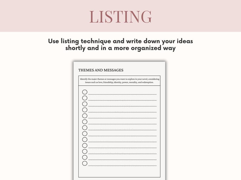 Writer Brainstorming Writing Template for Writers Block, Creative Writing Brainstorm Template, Writing Worksheet, Story Planner